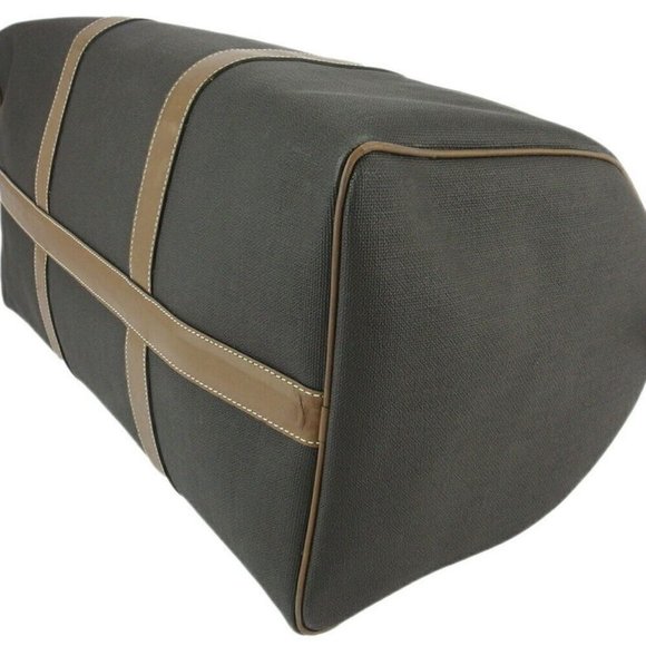 dunhill Boston bag herringbone PVC  leather Auth T19136 - Picture 8 of 9